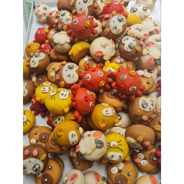 Bánh dứa mini hình thú. set 6 bánh/hộp