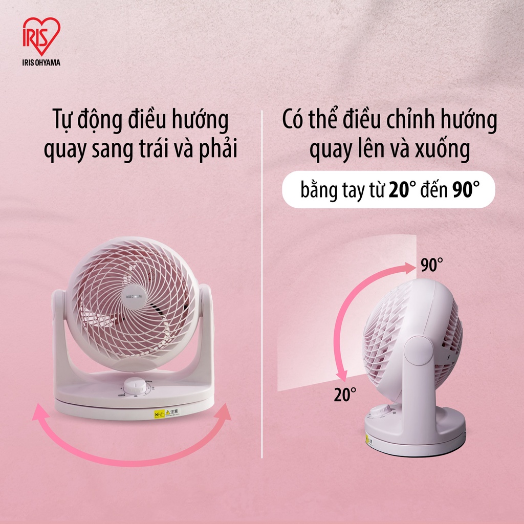 Quạt đối lưu điều hòa không khí Iris Ohyama PCF-HEK18 - Quạt để bàn sử dụng cho văn phòng, phòng ngủ, phòng khách