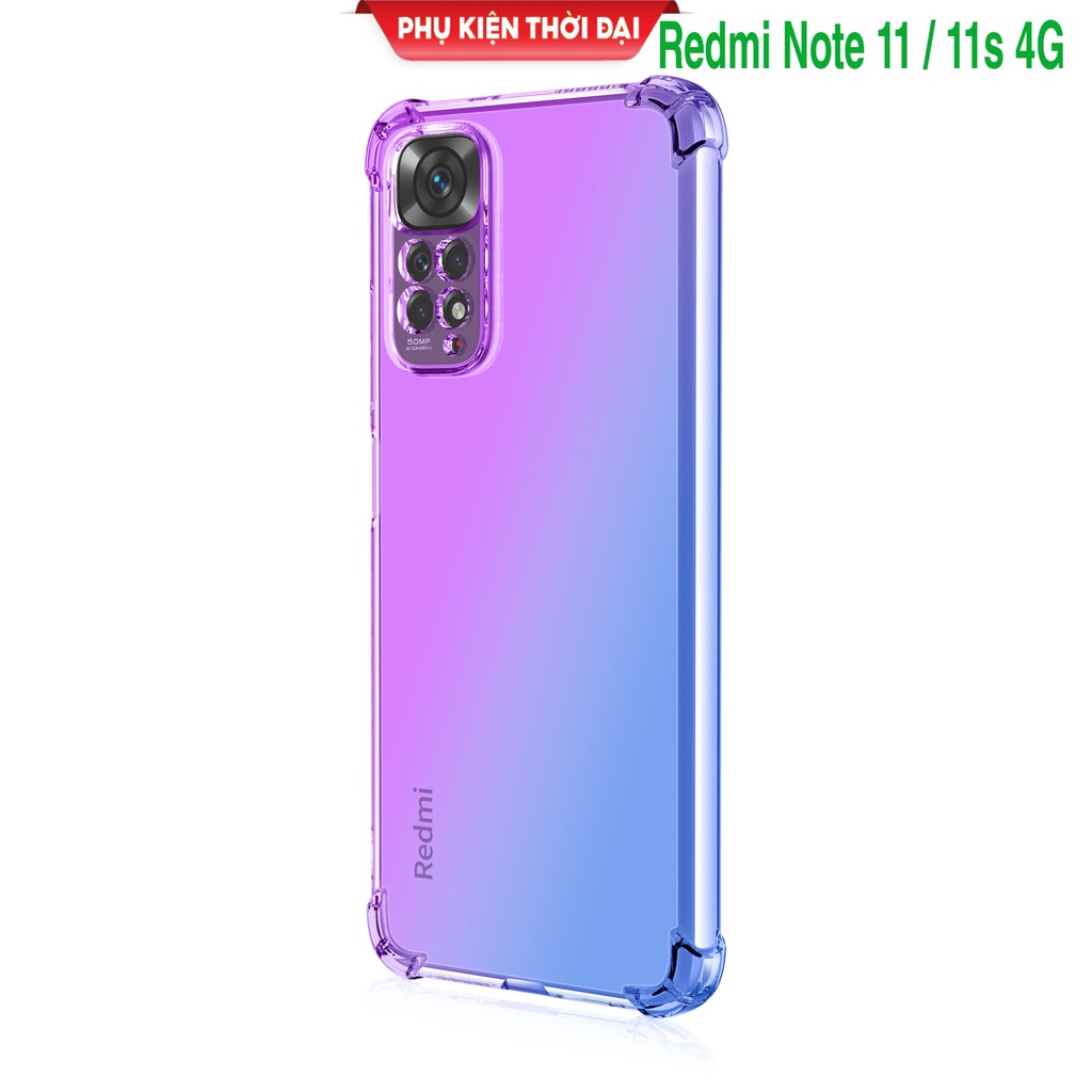 Ốp lưng dẻo đa sắc Redmi Note 11 / Note 11S 4G / Note 12 / 12 4G / Note 12S / Note 12 Turbo lồi 4 góc chống sốc