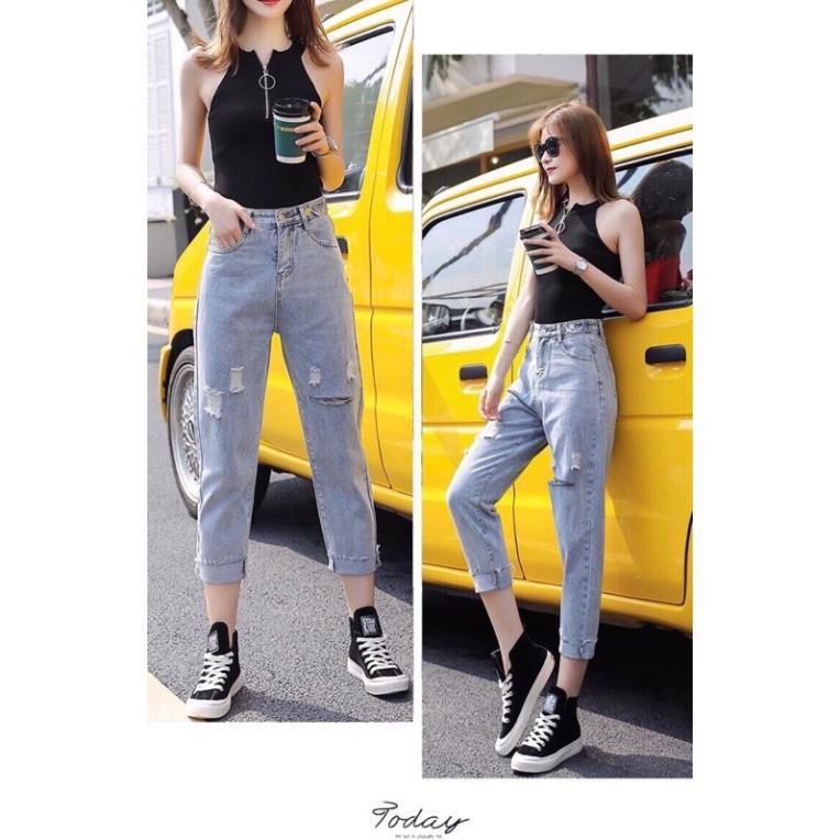 Quần bò baggy nữ quần jean baggy nữ quần jeans nữ lưng cao cạp cao quần nữ đẹp 3 size S M L hot 2022