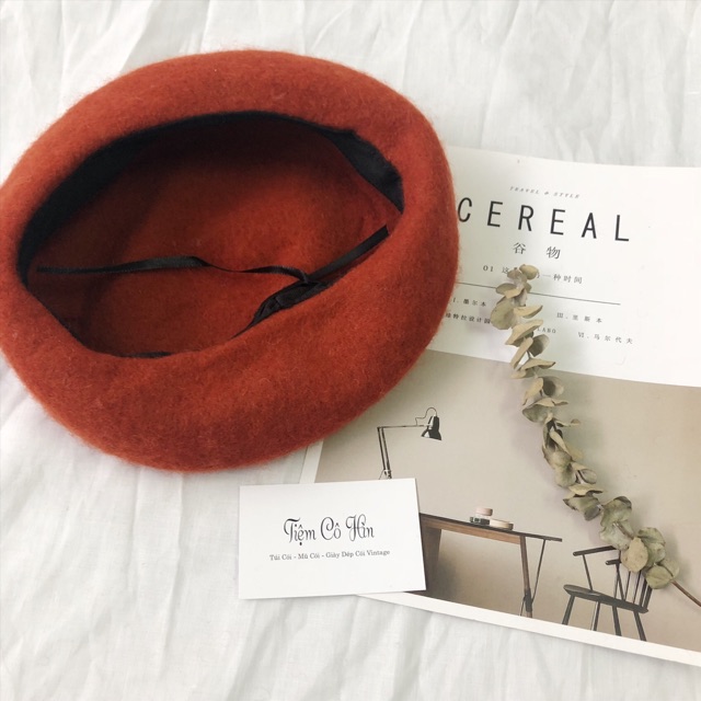 Mũ nồi beret dạ Tiệm Cô Hìn làm từ vải dạ đẹp dày mịn có dây điều chỉnh độ rộng nhiều màu sắc ship 1h lỗi 1 đổi 1