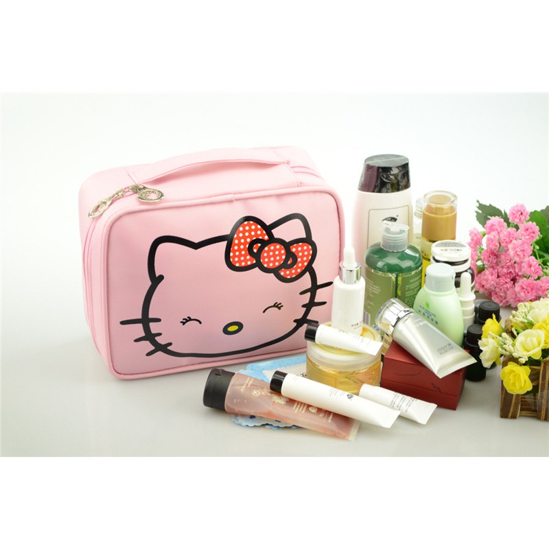 Túi xách kiểu vali Hello Kitty hồng vuông đi chơi du lịch nhỏ gọn YSH043 YSH Decor