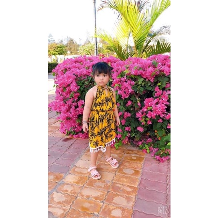 16. QATC10.Đồ bộ đi biển (vải kate thái, cây dừa vàng) size lớn từ 7kg -115kg (NamyShop39)