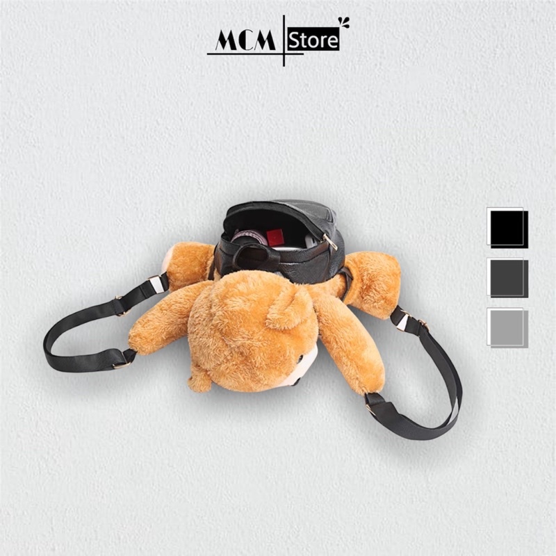 Balo gấu cute ôm sau vai - MCM cảm kết bản cao cấp đẹp nhất thị trường hiện tại