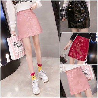 Chân váy da bóng Hàn Quốc loại chuẩn hình - (ORDER )- có ảnh thật