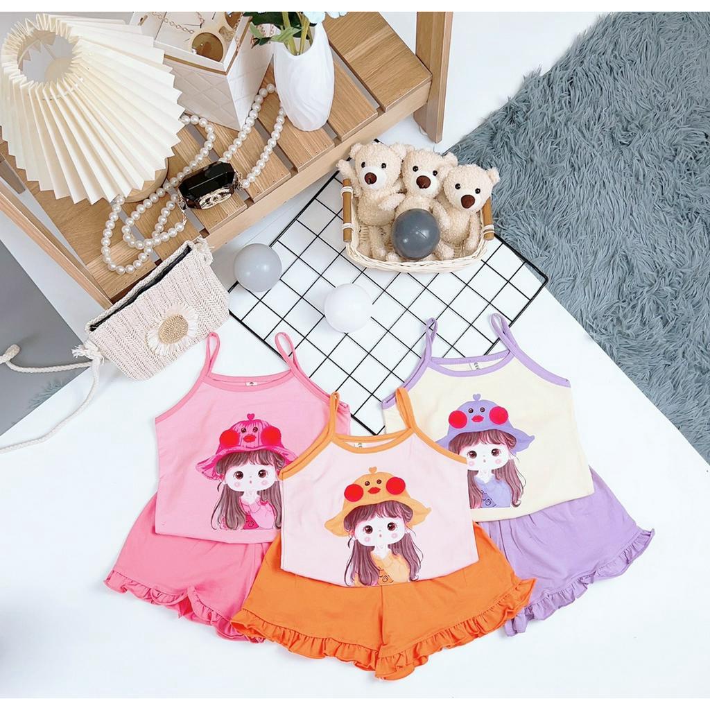 Bộ 2 dây cotton 4c cho bé gái.