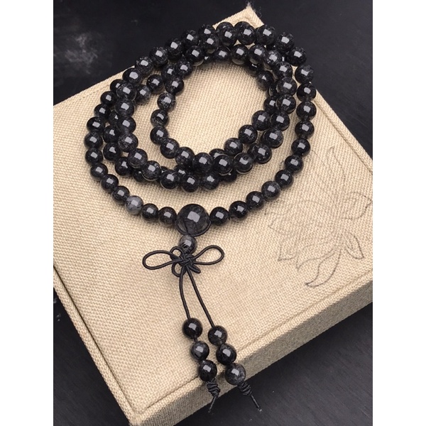 vòng tay 108 hạt tóc đen