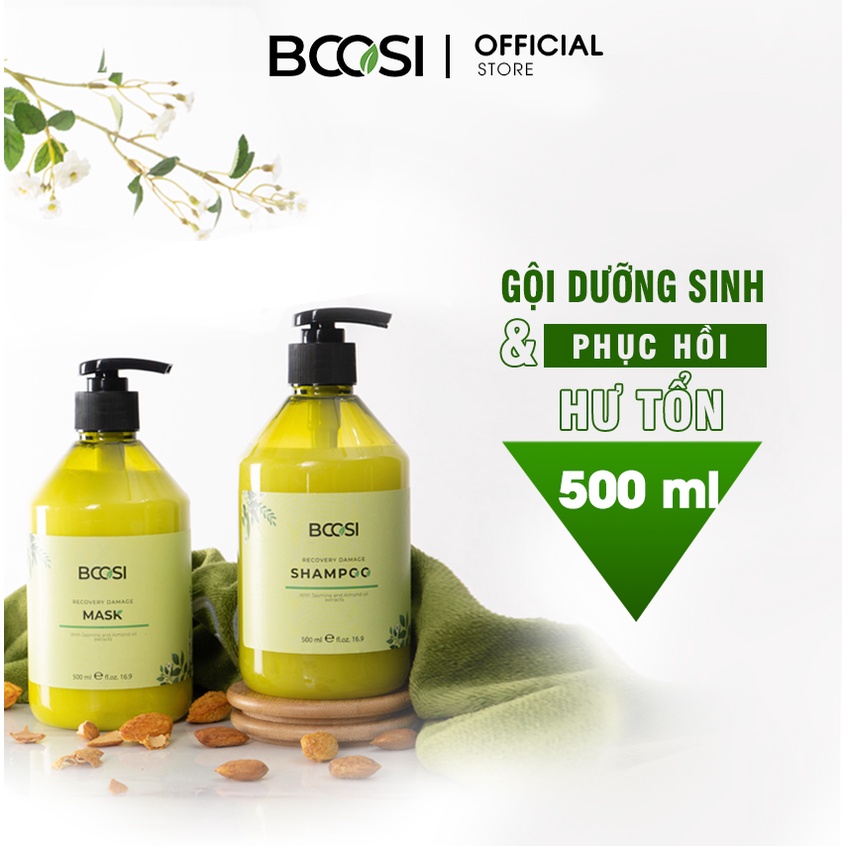 Bộ Dầu Gội và Mặt Nạ Cho Tóc Mềm Mượt 500ml - BCOSI