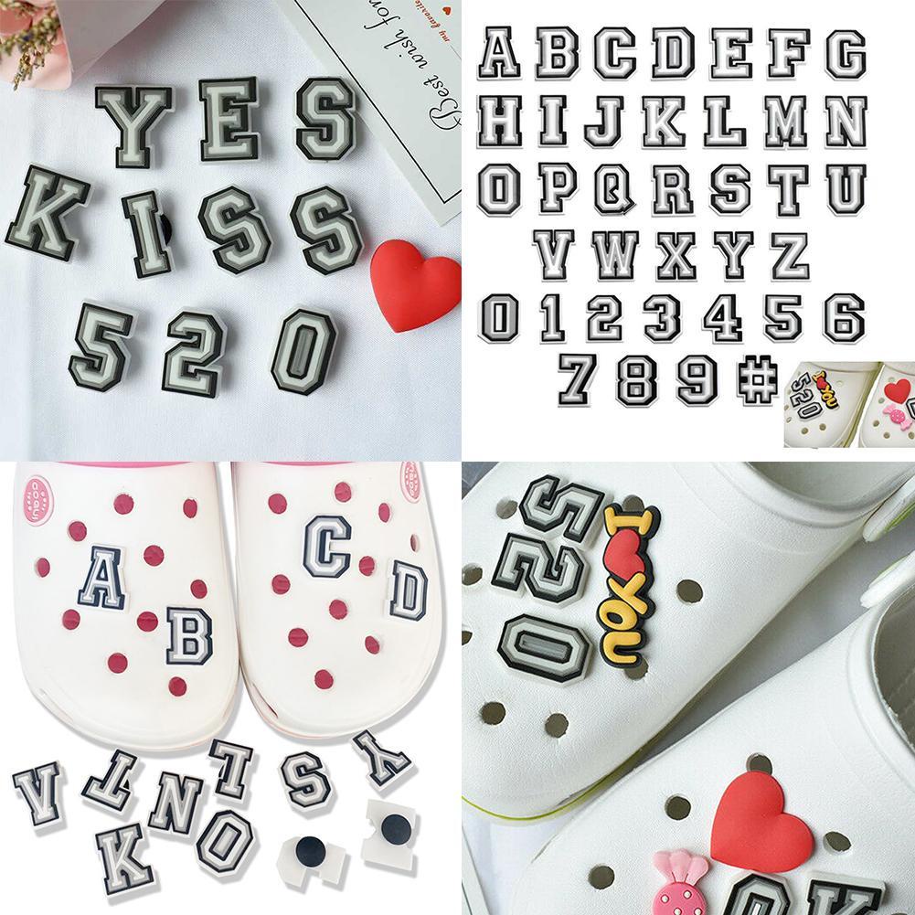 Crocs jibbitz Bảng Chữ Cái / Bảng Chữ Cái (A-Z&amp;0-9) Ghim V8H5