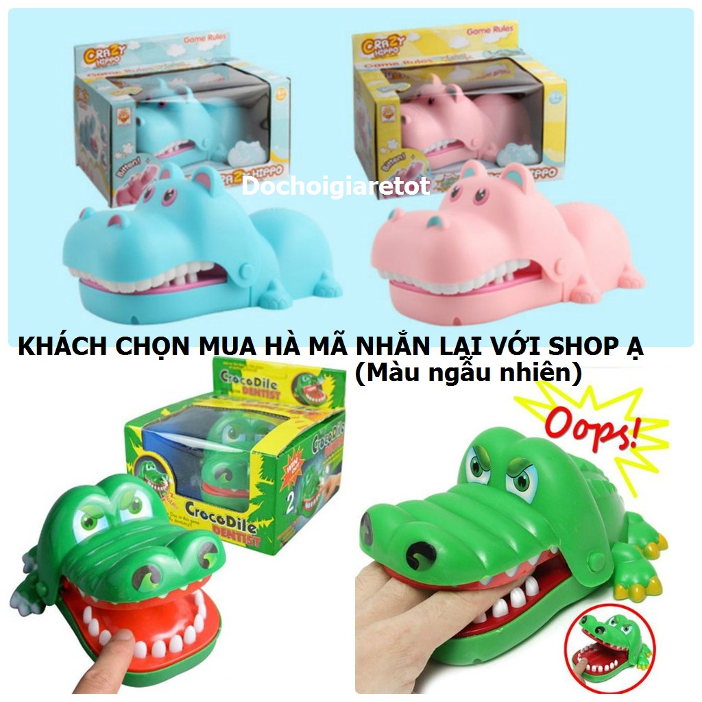 Đồ chơi cá sấu nha sĩ khám răng, cá sấu táp cắn tay vui nhộn