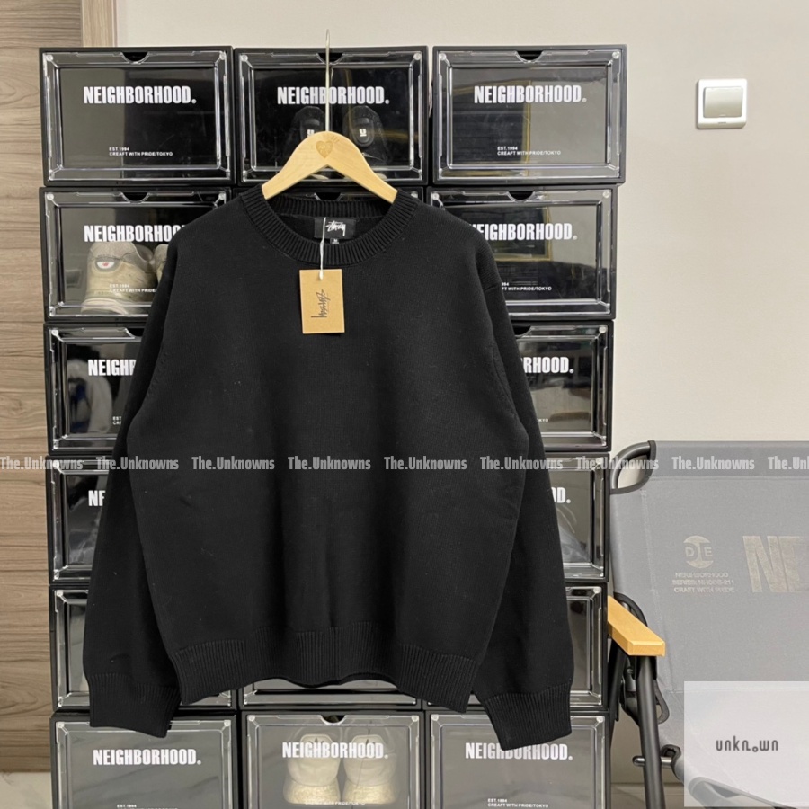 👑 👑-Áo Len S.tussy Bent Crown Knit Sweater,Áo Knit Sweater S.TUSSY cao cấp full túi tag