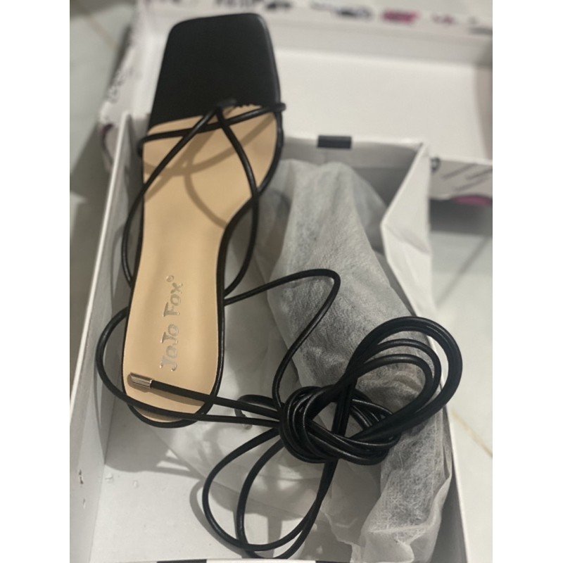 GIÀY CAO GÓT ĐAN DÂY CHÉO CAO 9.5CM