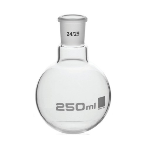 BÌNH CẦU THỦY TINH MÀU TRẮNG ,ĐÁY TRÒN, CỔ NHÁM  50ml,100ml, 250ml, 500ml, 1000ml, 2000ml