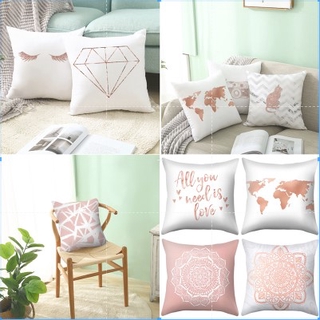 POLYESTER Vỏ Gối Vuông 45x45cm Họa Tiết Độc Đáo Trang Trí Nội Thất