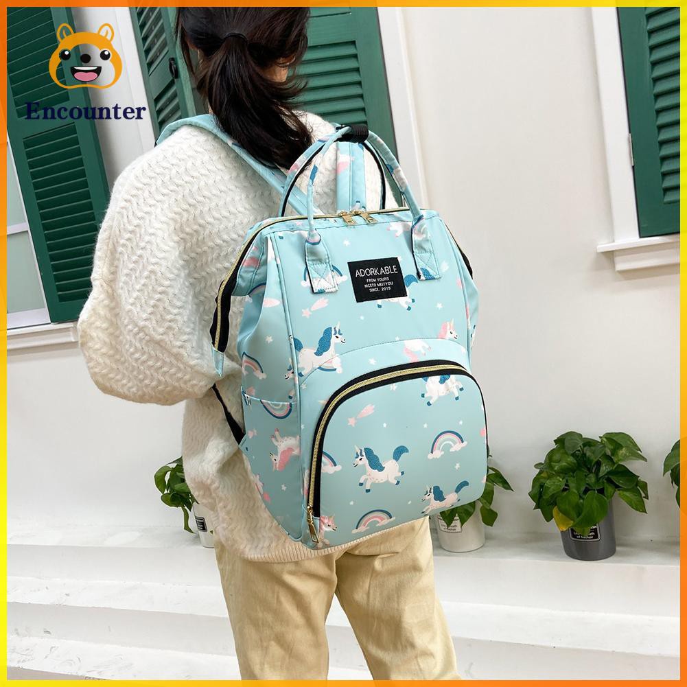 ○Encounter○ Fashion Women Printing Mummy Diaper Bag Large Handbags Stroller Organizer