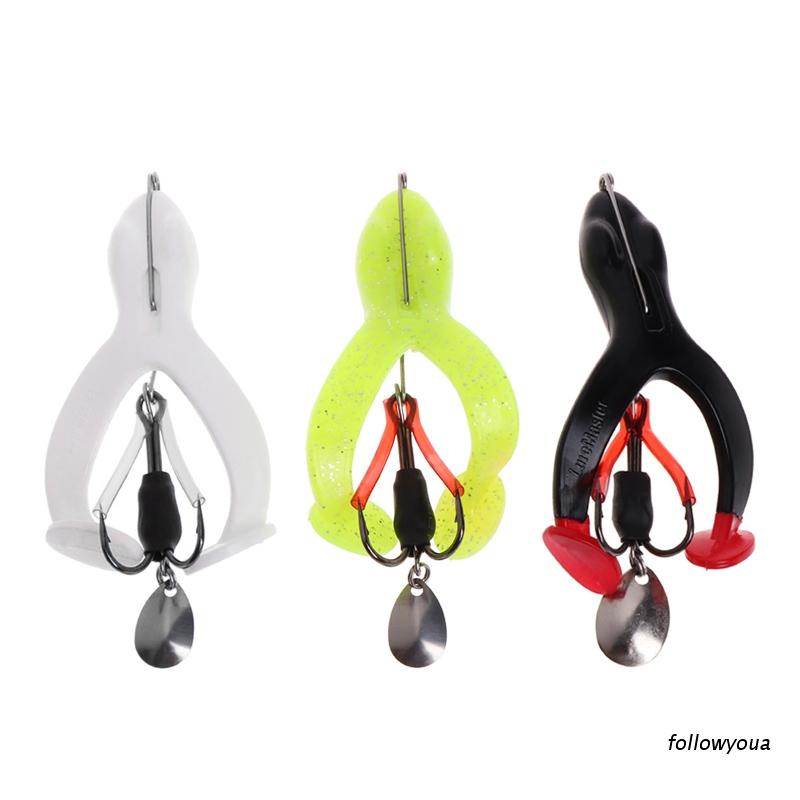 Mồi câu cá giả hình ếch mềm 9cm17g đính kim sa có móc câu tiện lợi nhiều màu tùy chọn