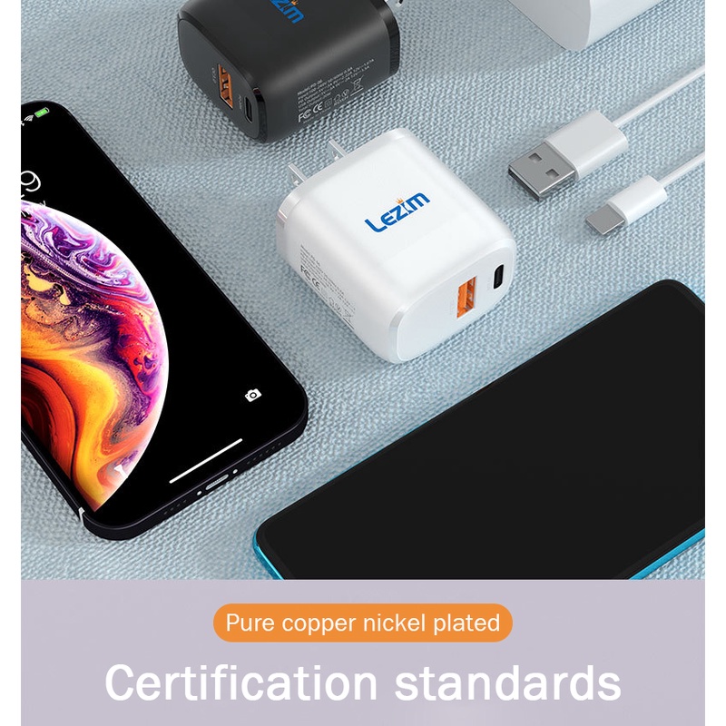 Củ sạc nhanh SPRISE 20W PD USB QC3.0 cho iphone Android