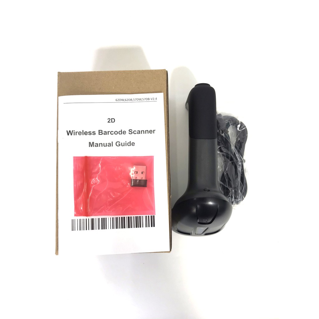 Máy quét mã vạch không dây YHD 6200DW 2D, Súng bắn mã vạch Barcode(1D) Qrcode(2D), Máy đọc mã vạch dùng trên Laptop, PC