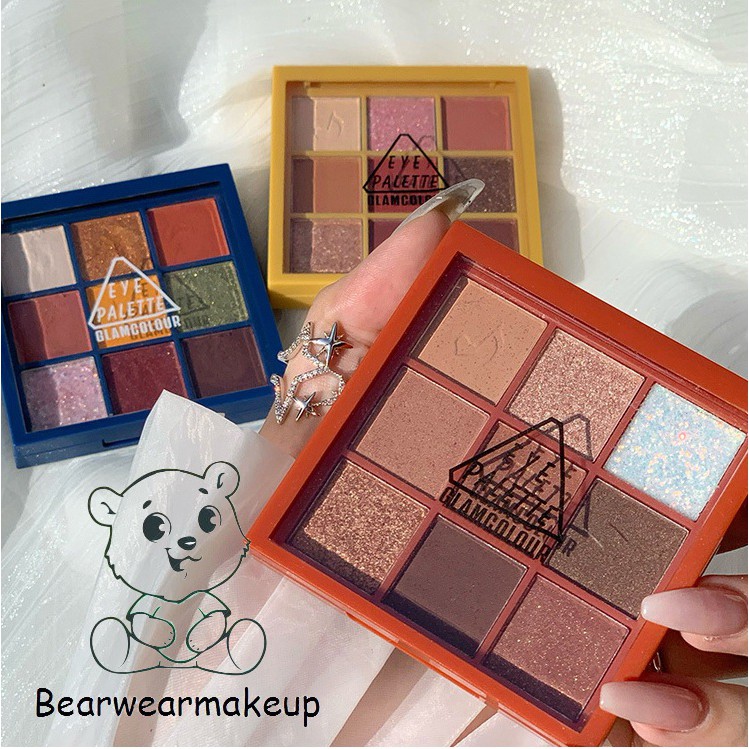 (Glam Colour) Bảng Phấn Mắt Nhũ 9 Ô Glamclour Eye Palette Salsa