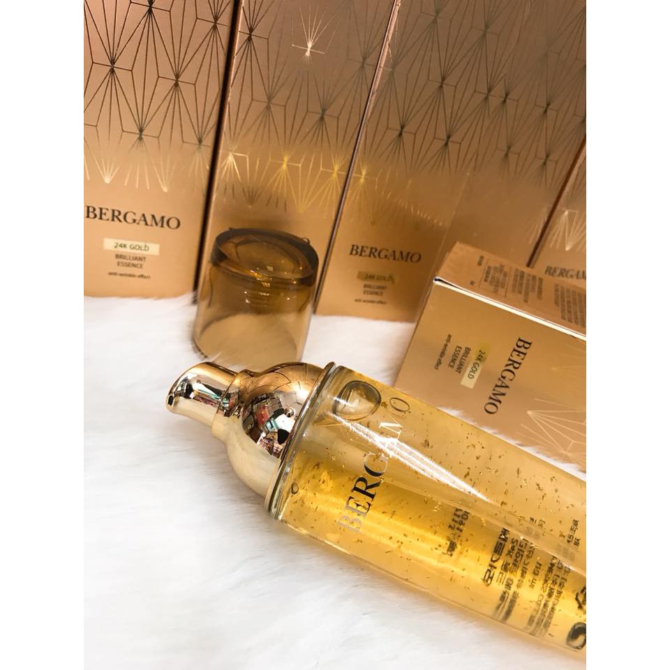 Tinh Chất dưỡng trắng nâng cơ chống lão hóa Bergamo từ tinh chất Vàng 24K Gold Brilliant Essence 110ml