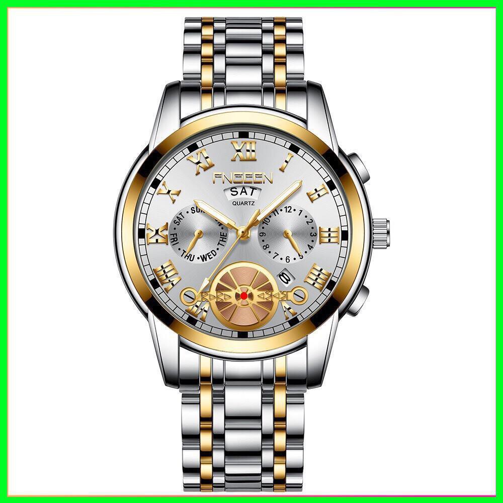 Đồng hồ fngeen chính hãng nam chạy 2 lịch dây thép (tặng kèm hộp , pin , phụ kiện thâu dây) | BigBuy360 - bigbuy360.vn