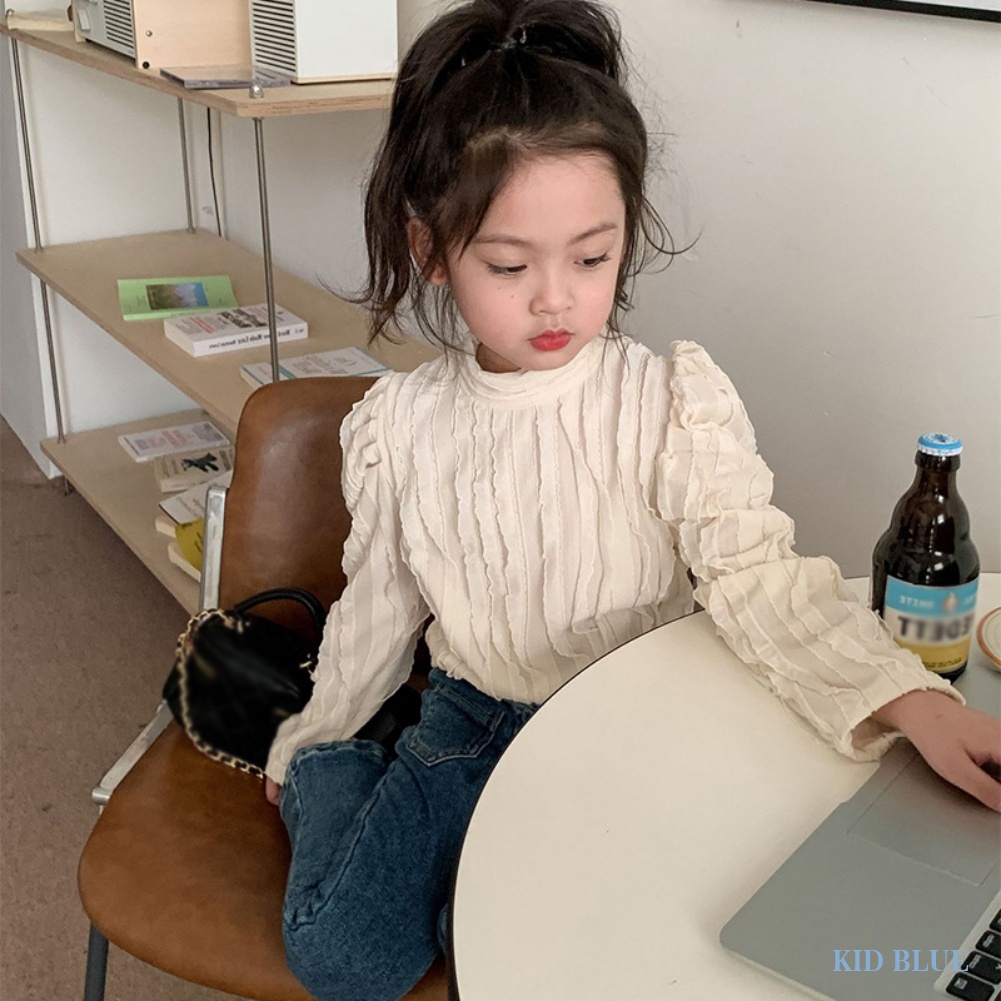 Áo Sơ Mi Mùa Thu Hàn Quốc Dễ Phối Đồ Cho Bé Gái
