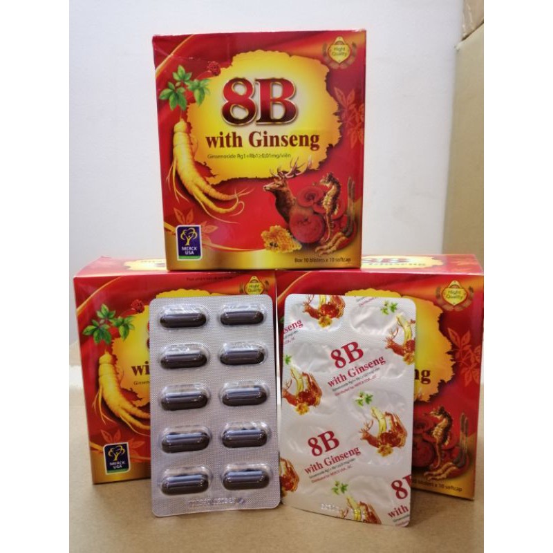 Vitamin 8B whit Ginseng, bồi bổ sức khỏe, tăng cường thể lực.