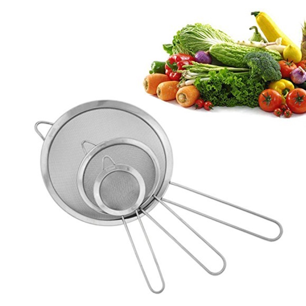 Rây Lọc Bột Bằng Thép Không Gỉ Tiện Dụng Cho Nhà Bếp