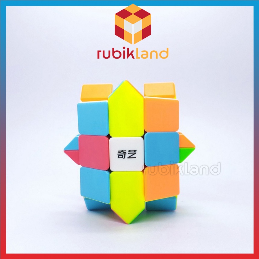 Rubik Fisher QiYi YiLeng Stickerless Rubic Biến Thể 3x3 Khối Lập Phương 3 Tầng Đồ Chơi Trí Tuệ Trẻ Em