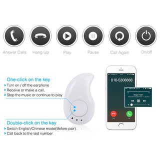 Tai Nghe Bluetooth Mini Không Dây Tích Hợp Micro Cho iOS Android