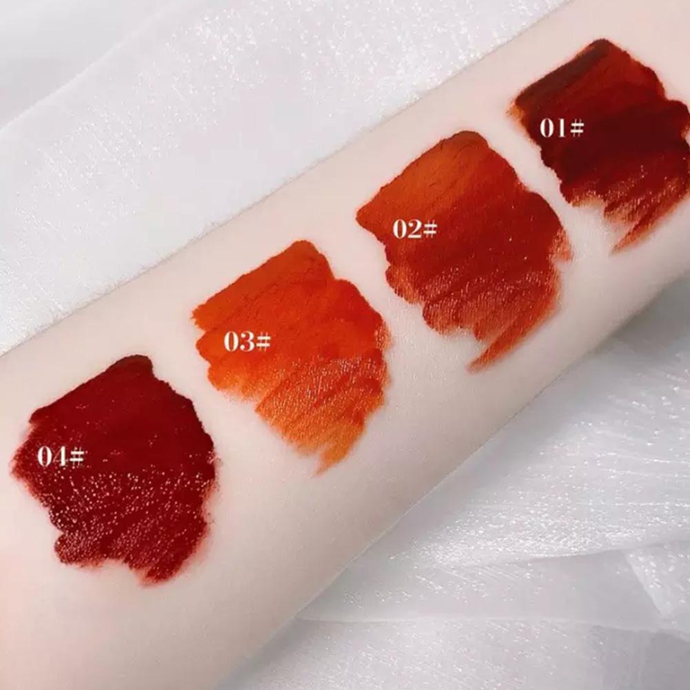 Set 4 Son Kem Lì Mịn Mượt Như Nhung Không Bết Dính Và Không Khô Môi 4 Màu Tùy Chọn I3K3