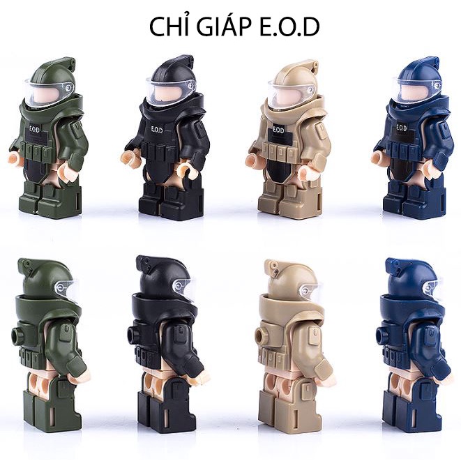 Đồ chơi lắp ráp swat army , mô hình lắp ghép quân sự - Giáp EOD FULL