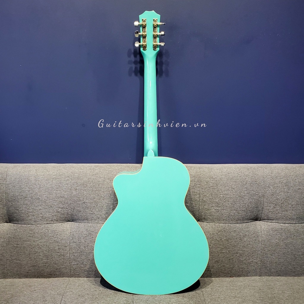 Đàn guitar acoustic màu xanh ngọc chất lượng SV-A1CL - Guitar sinh viên - guitar tập chơi màu xanh - guitarsinhvien.vn