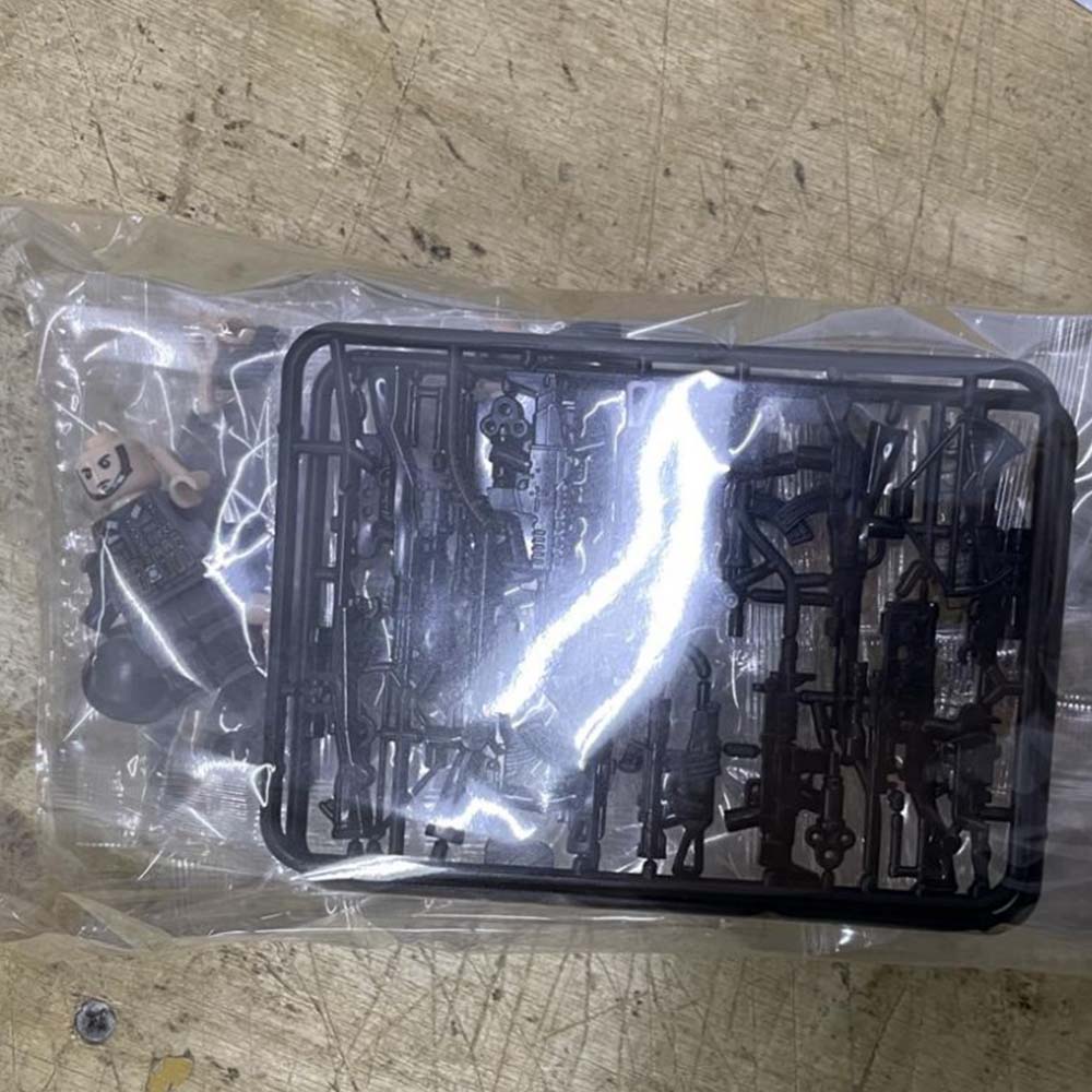 WWII GERMAN v BRITISH Soldiers + Weapons Mini Figures WW2 Military Set Fit Lego