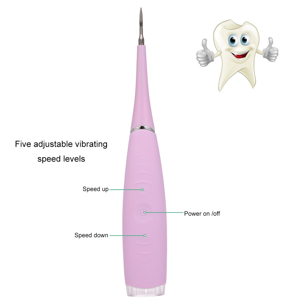 Máy Lấy Cao Răng Cầm Tay Kèm Đầu Bàn Chải  Dental flutter- Sử Dụng Sạc 3 Chế Độ Rung Loại Sạch Mảng Bám, Cao Răng, Vết ố