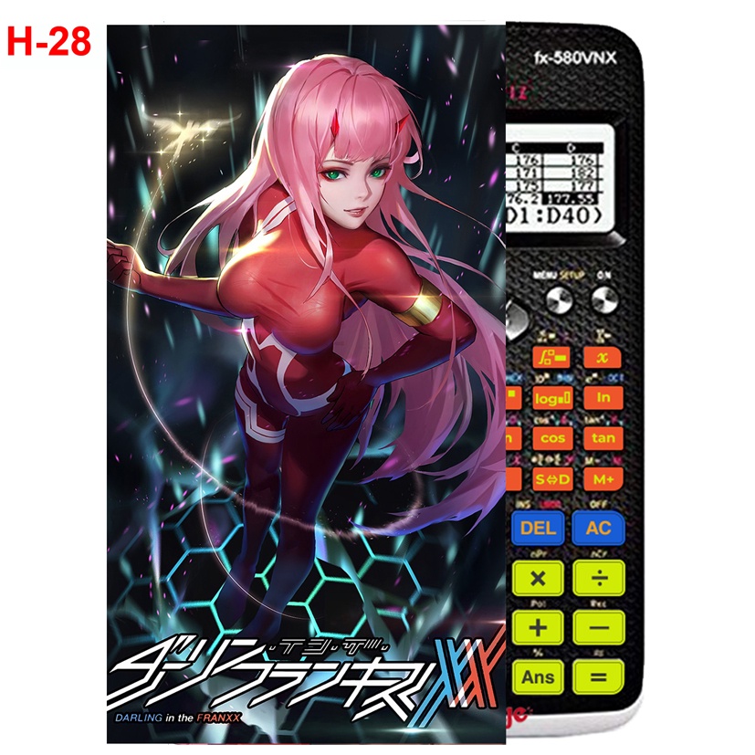 Decal Máy tính CASIO fx570, fx580 ....anime Darling in the FranXX - Chiến Trận Người Máy - DarliFra - DariFura