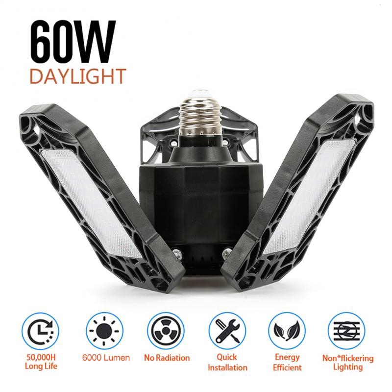 Đèn LED bóng đèn LED bóng đèn LED 40W 60W 80W Nhà để xe 360 ​​độ AC85-265V xưởng xưởng nhà xưởng sản xuất đèn phòng tập thể dục