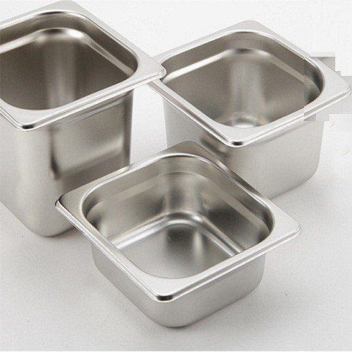 Khay đựng topping inox 1/3 1/4 1/6 1/9 có nắp