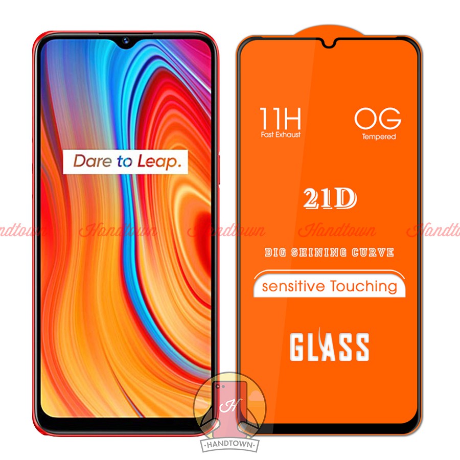 Kính Cường lực Realme C3 Full màn hình 21D Handtown SIÊU BỀN