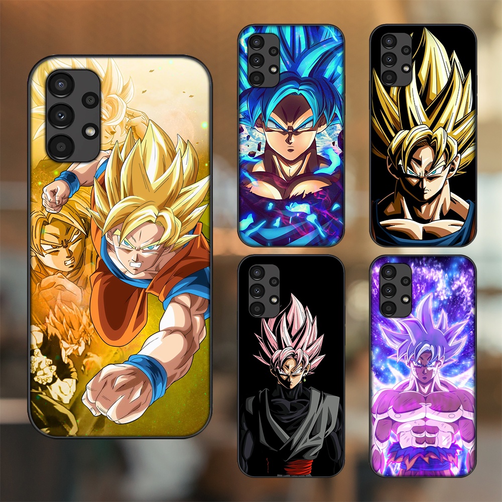 Ốp lưng Samsung A13, A32 4G, A32 5G, A33 5G viền đen in hình Goku Dragon Ball