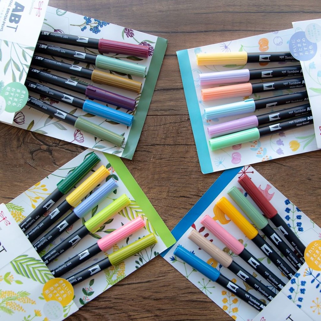 Set 6 bút Tombow Dual brush pen theo chủ đề (Nordic, Fancy, Botanical, Natural)