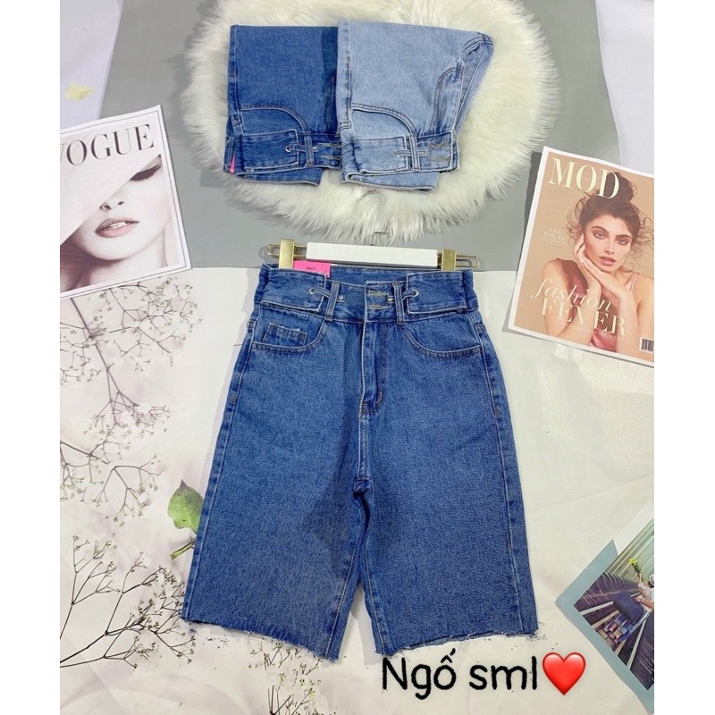 Quần ngố nữ jean lưng kiểu Ms N8