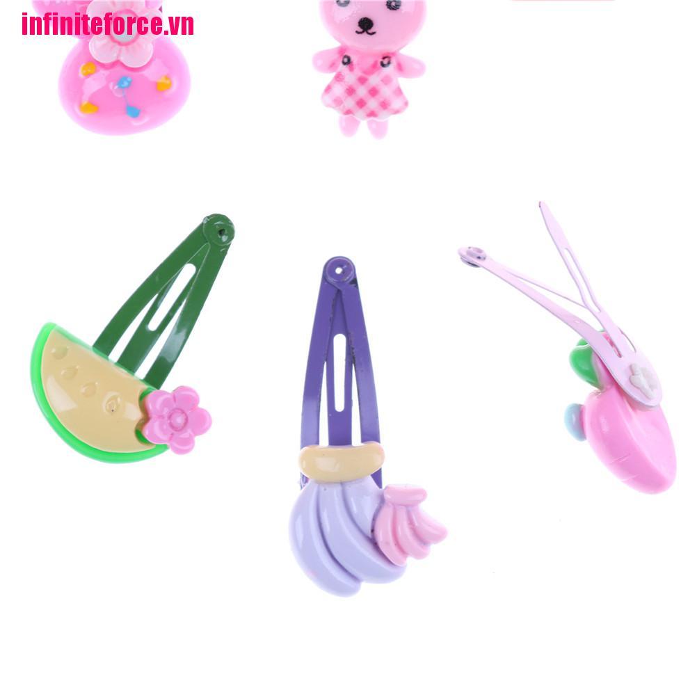 (Hàng Mới Về) Bộ 10 Kẹp Tóc Hoạt Hình Dễ Thương Cho Bé