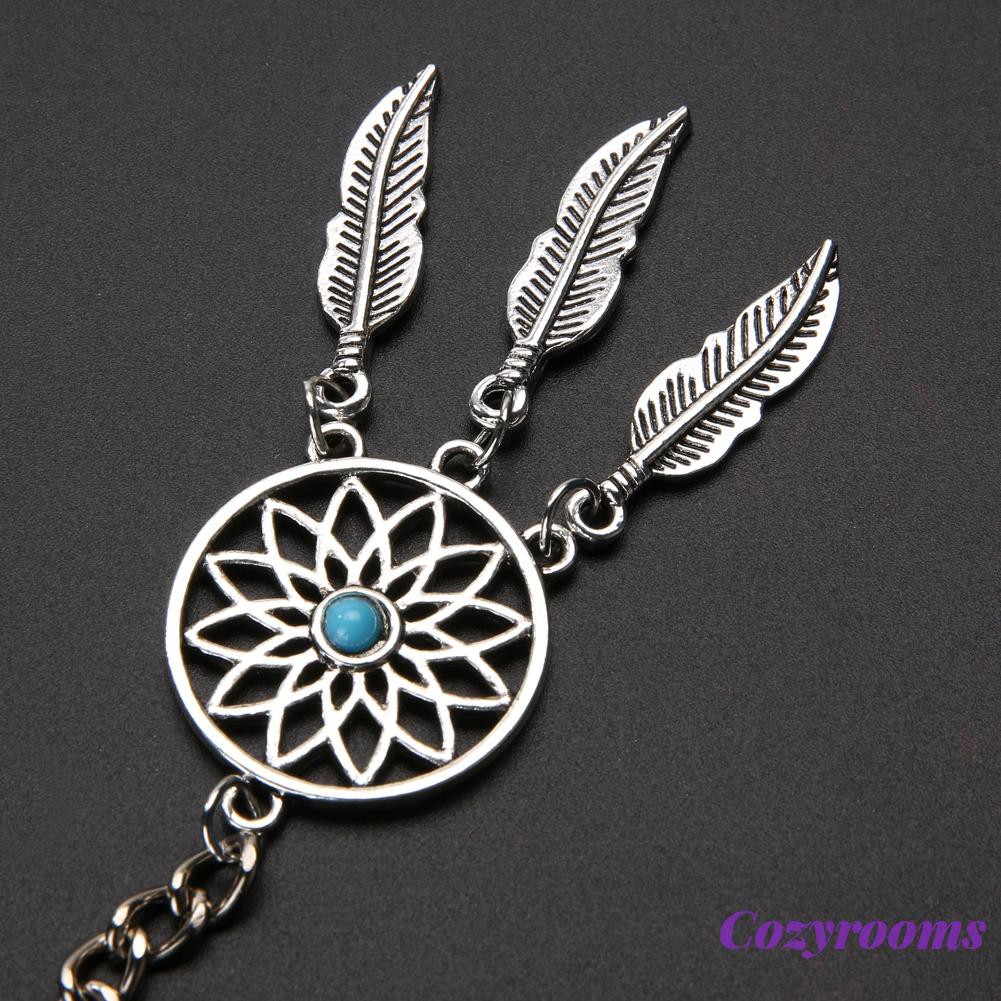 Móc Khoá Hình Dreamcatcher Phối Lông Vũ Thời Trang