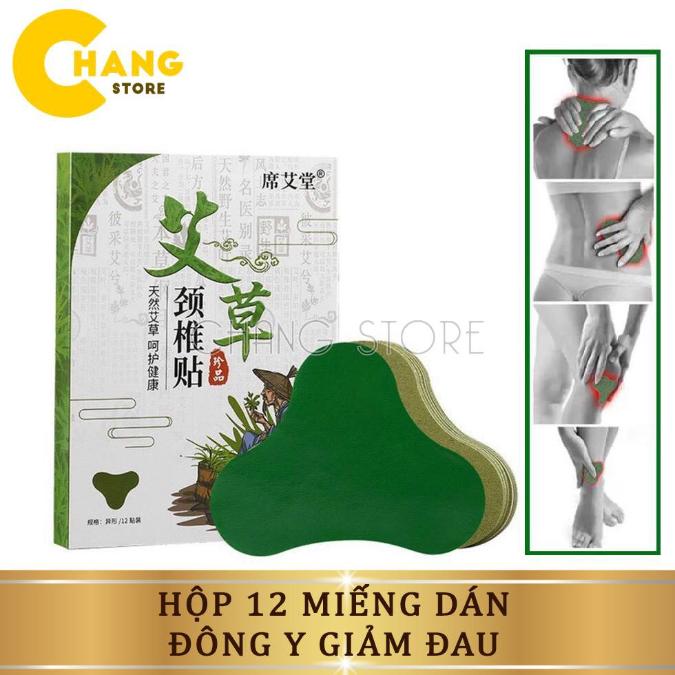 Miếng Dán Vai Gáy Đông Y Thảo Dược Giảm Đau Lưng, Thoái Hóa Cột Sống - Hộp 12 Miếng Dán Tiện Lợi