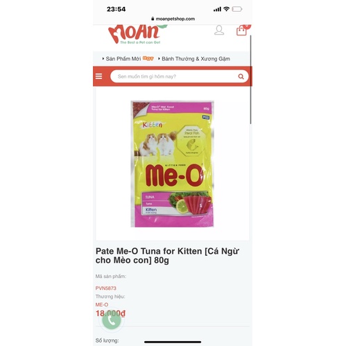 Pate Me-o Delie (4 vị) Thức ăn mèo dạng sốt gói 70g / hủ 80g