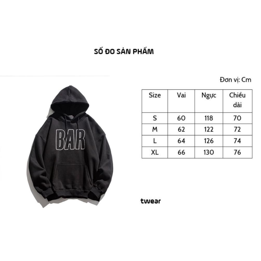 Áo Hoodie nỉ bông siêu dày form rộng uisex in họa tiết bar | BigBuy360 - bigbuy360.vn