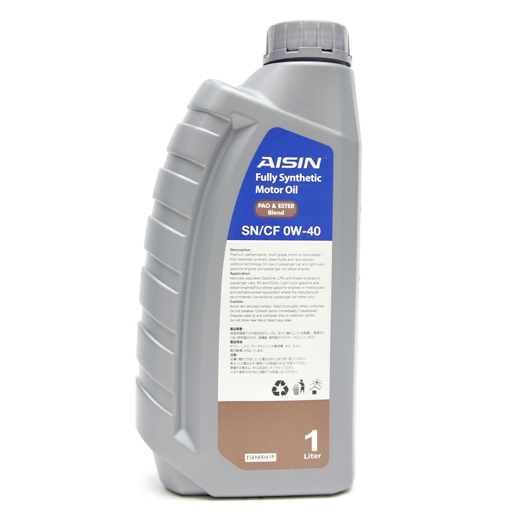 Nhớt Động Cơ AISIN ESEN0041P 0W40 SN / CF Pao &amp; Ester Blend 1L Nhập Khẩu Chính Hãng