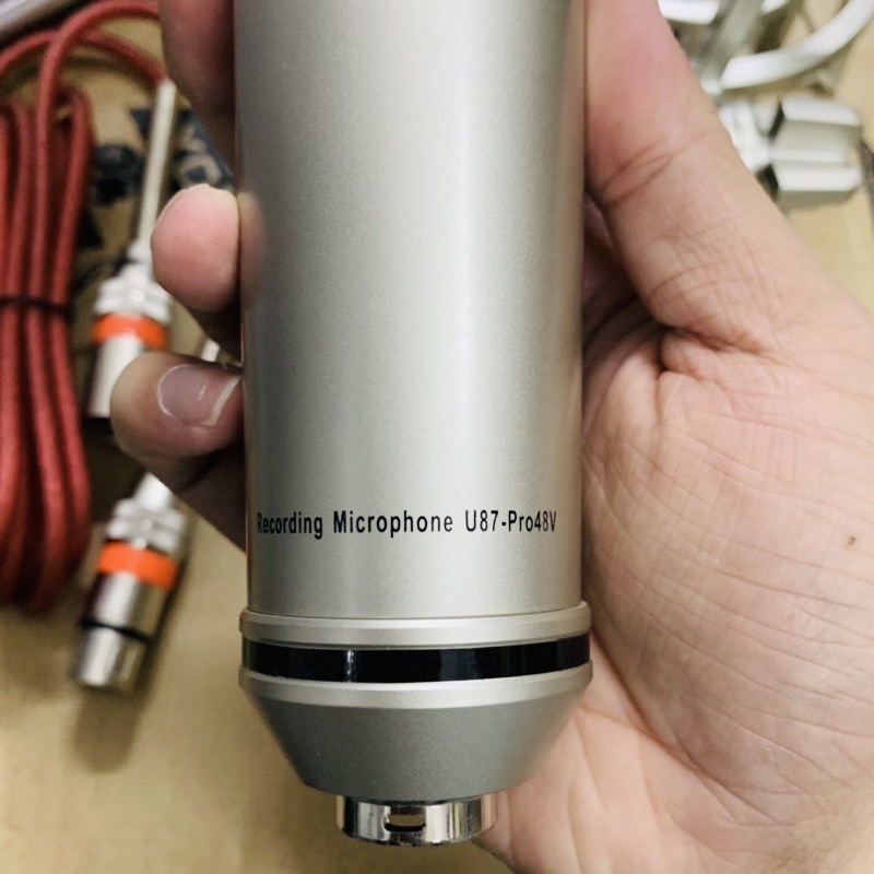 Micro Chuyên Thu Âm U87-PRO 48V Tích Hơp Nguồn 48V,Kiểu Dáng Sang Trọng,Âm Thanh Chuẩn,Trung Thực bh 1 năm