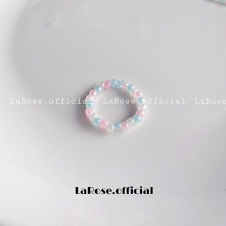 Nhẫn hạt cườm pastel sắc màu kẹo ngọt